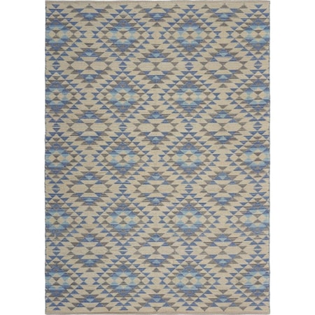Palacedesigns 3 x 5 ft. Blue Decorative Lattice Area Rug - Blue - 3' x 5' PA3084919